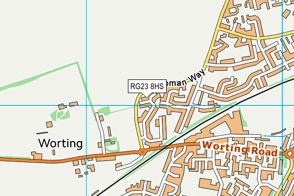 RG23 8HS map - OS VectorMap District (Ordnance Survey)