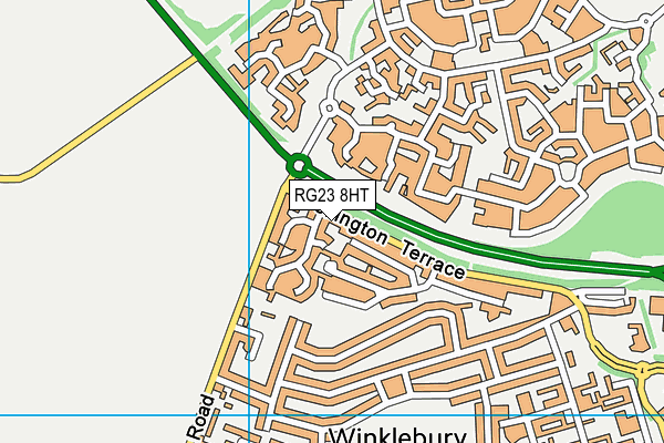 RG23 8HT map - OS VectorMap District (Ordnance Survey)