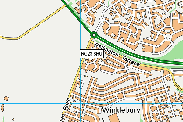 RG23 8HU map - OS VectorMap District (Ordnance Survey)