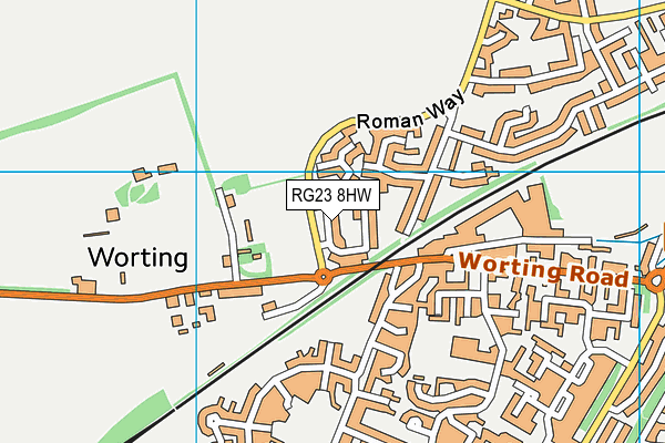 RG23 8HW map - OS VectorMap District (Ordnance Survey)