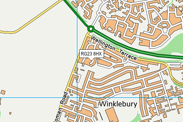 RG23 8HX map - OS VectorMap District (Ordnance Survey)