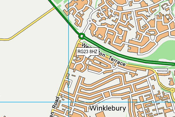 RG23 8HZ map - OS VectorMap District (Ordnance Survey)