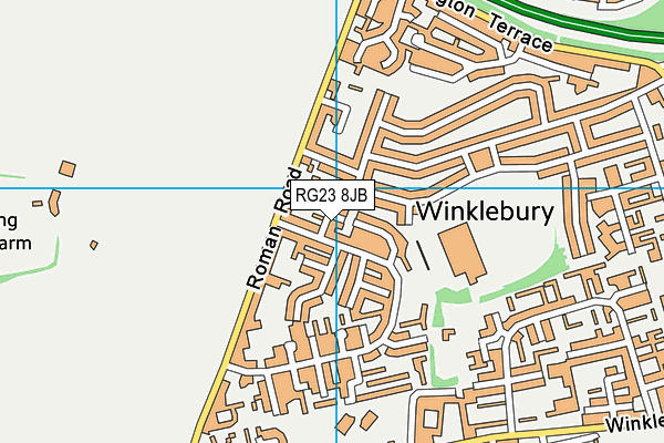 RG23 8JB map - OS VectorMap District (Ordnance Survey)