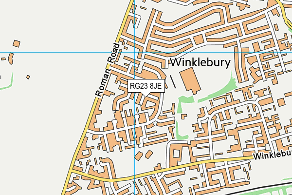 RG23 8JE map - OS VectorMap District (Ordnance Survey)