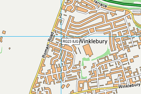 RG23 8JG map - OS VectorMap District (Ordnance Survey)