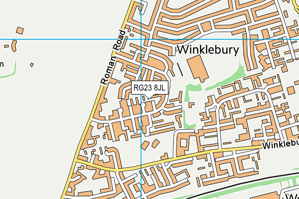 RG23 8JL map - OS VectorMap District (Ordnance Survey)