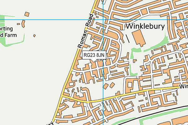 RG23 8JN map - OS VectorMap District (Ordnance Survey)