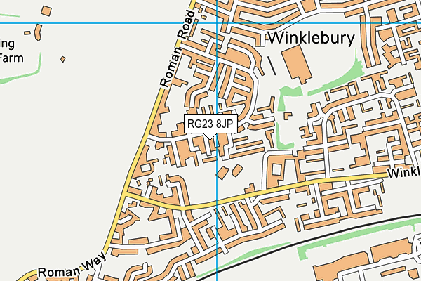 RG23 8JP map - OS VectorMap District (Ordnance Survey)