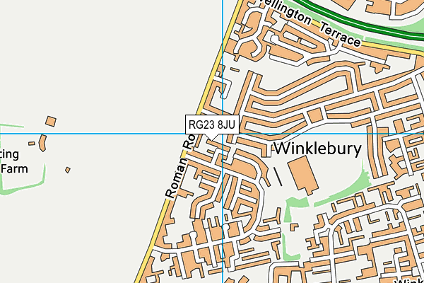 RG23 8JU map - OS VectorMap District (Ordnance Survey)