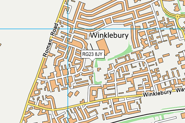 RG23 8JY map - OS VectorMap District (Ordnance Survey)