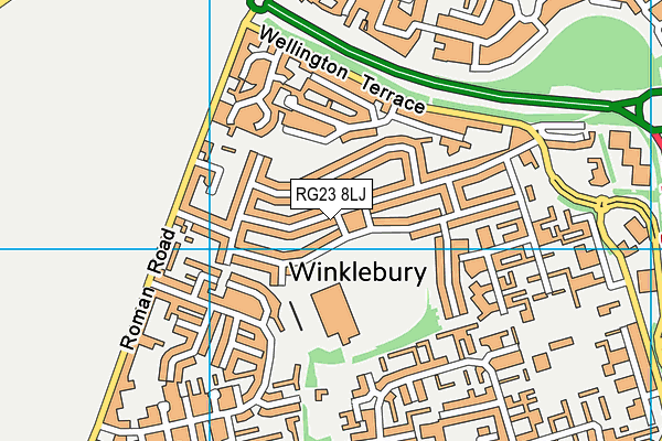 RG23 8LJ map - OS VectorMap District (Ordnance Survey)