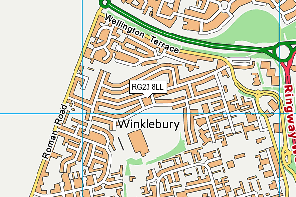 RG23 8LL map - OS VectorMap District (Ordnance Survey)