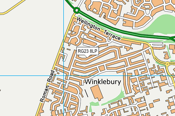 RG23 8LP map - OS VectorMap District (Ordnance Survey)