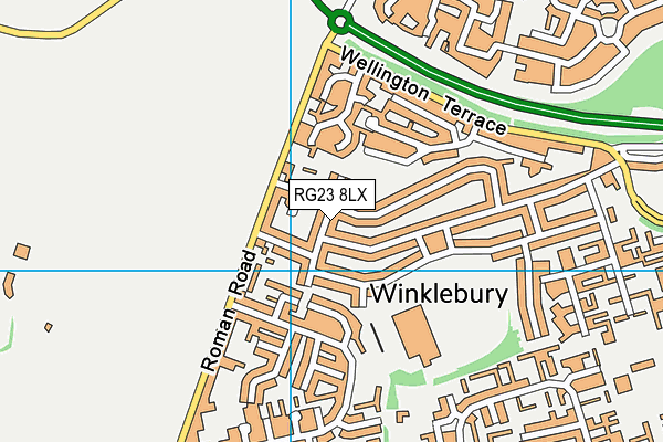 RG23 8LX map - OS VectorMap District (Ordnance Survey)