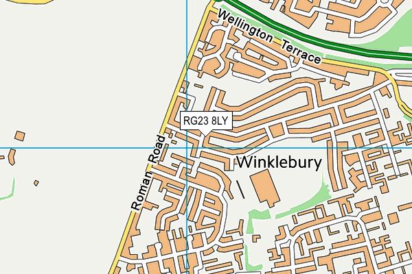 RG23 8LY map - OS VectorMap District (Ordnance Survey)