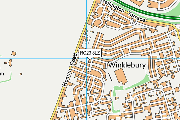 RG23 8LZ map - OS VectorMap District (Ordnance Survey)