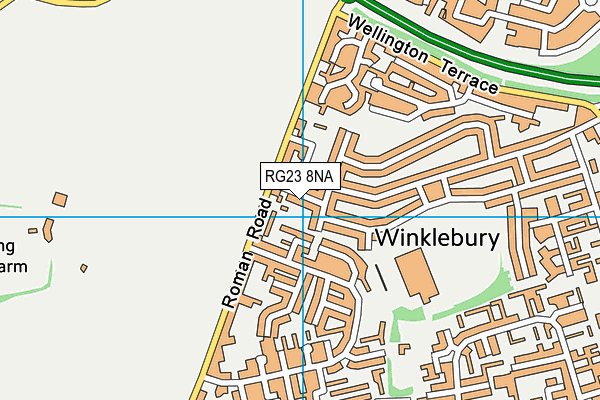 RG23 8NA map - OS VectorMap District (Ordnance Survey)