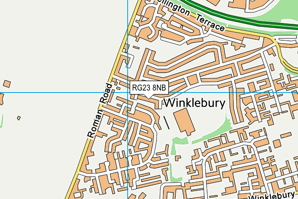 RG23 8NB map - OS VectorMap District (Ordnance Survey)