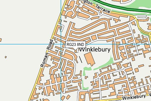 RG23 8ND map - OS VectorMap District (Ordnance Survey)