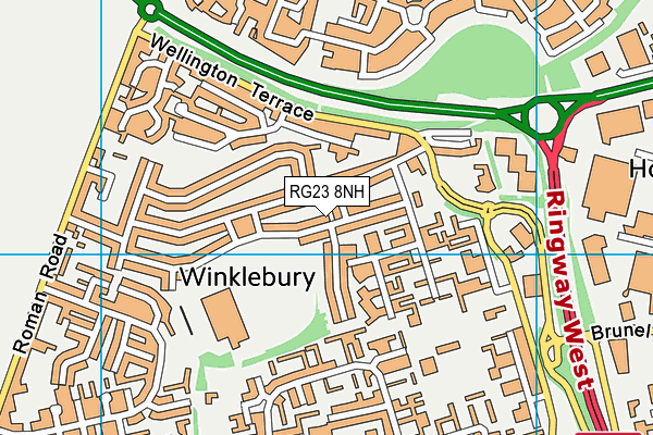 RG23 8NH map - OS VectorMap District (Ordnance Survey)