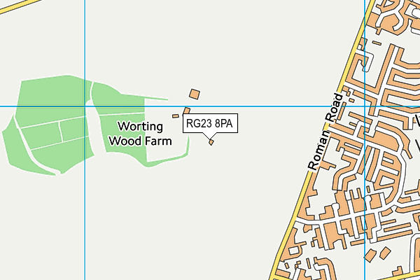RG23 8PA map - OS VectorMap District (Ordnance Survey)