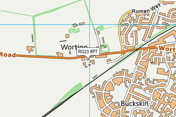 RG23 8PT map - OS VectorMap District (Ordnance Survey)