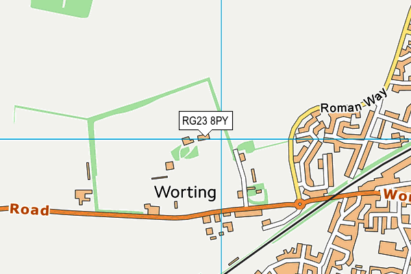 RG23 8PY map - OS VectorMap District (Ordnance Survey)