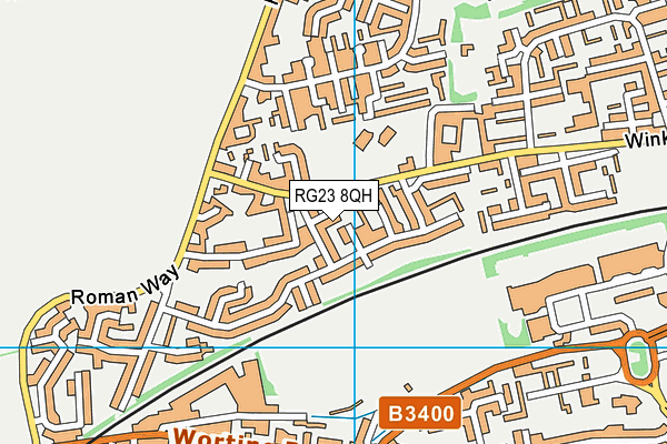 RG23 8QH map - OS VectorMap District (Ordnance Survey)