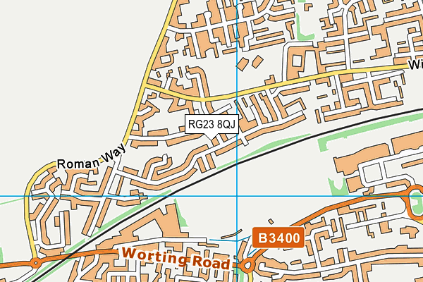 RG23 8QJ map - OS VectorMap District (Ordnance Survey)