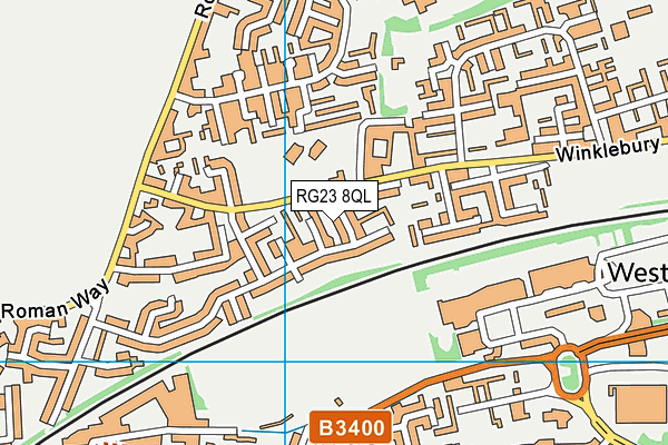 RG23 8QL map - OS VectorMap District (Ordnance Survey)