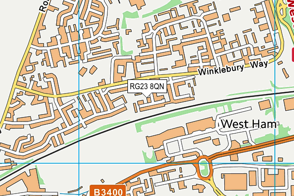 RG23 8QN map - OS VectorMap District (Ordnance Survey)
