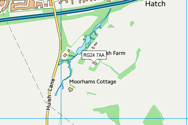 RG24 7AA map - OS VectorMap District (Ordnance Survey)