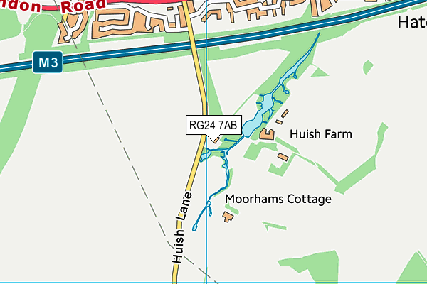 RG24 7AB map - OS VectorMap District (Ordnance Survey)