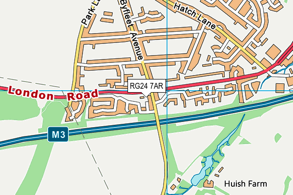 RG24 7AR map - OS VectorMap District (Ordnance Survey)