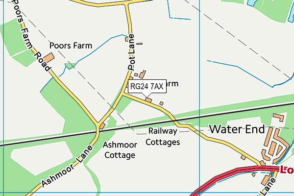 RG24 7AX map - OS VectorMap District (Ordnance Survey)