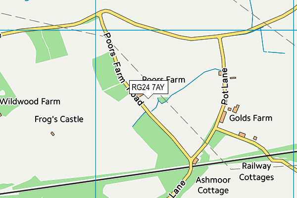 RG24 7AY map - OS VectorMap District (Ordnance Survey)