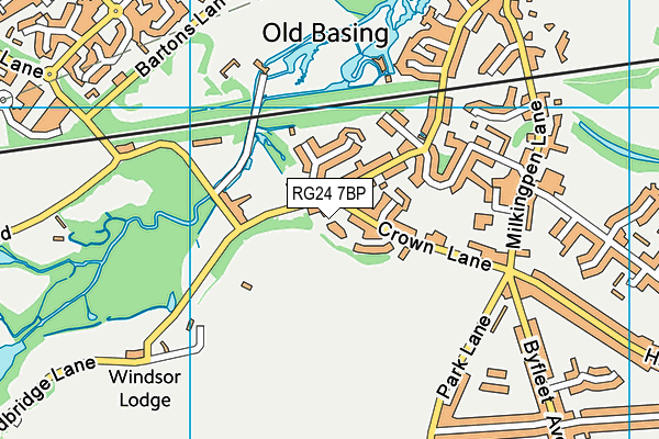 RG24 7BP map - OS VectorMap District (Ordnance Survey)