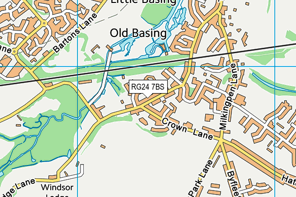 RG24 7BS map - OS VectorMap District (Ordnance Survey)