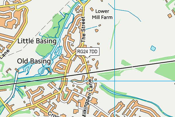 RG24 7DD map - OS VectorMap District (Ordnance Survey)