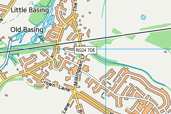 RG24 7DE map - OS VectorMap District (Ordnance Survey)
