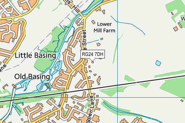 RG24 7DH map - OS VectorMap District (Ordnance Survey)