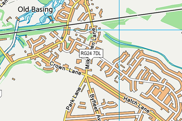 RG24 7DL map - OS VectorMap District (Ordnance Survey)