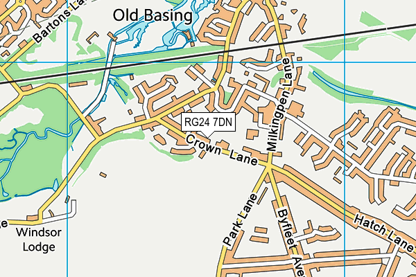 Royals Park map (RG24 7DN) - OS VectorMap District (Ordnance Survey)