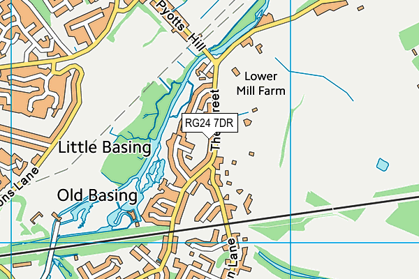 RG24 7DR map - OS VectorMap District (Ordnance Survey)