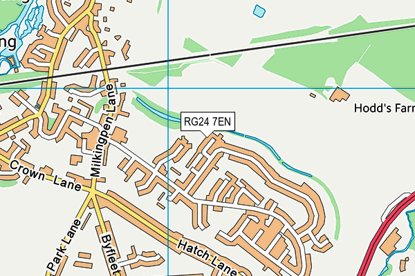 RG24 7EN map - OS VectorMap District (Ordnance Survey)