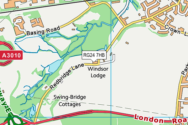 RG24 7HB map - OS VectorMap District (Ordnance Survey)