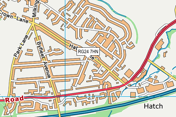RG24 7HN map - OS VectorMap District (Ordnance Survey)