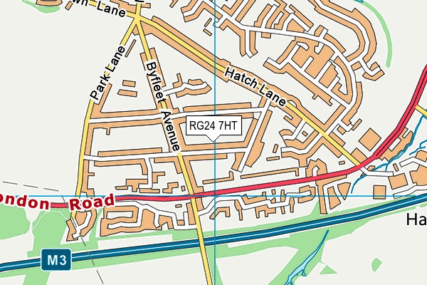 RG24 7HT map - OS VectorMap District (Ordnance Survey)