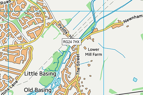 RG24 7HX map - OS VectorMap District (Ordnance Survey)