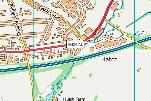 RG24 7JJ map - OS VectorMap District (Ordnance Survey)